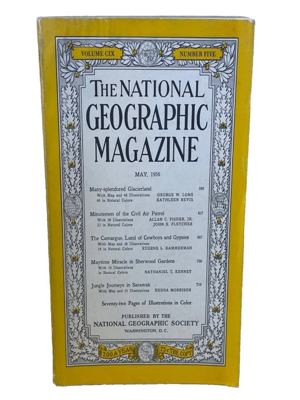Vintage National Geographic May 1956 Volume 109 Number 5 Glacier Sarawak